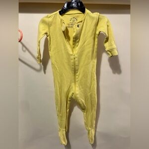 Primary Yellow 6-9 months Organic Cotton Footie Pajama